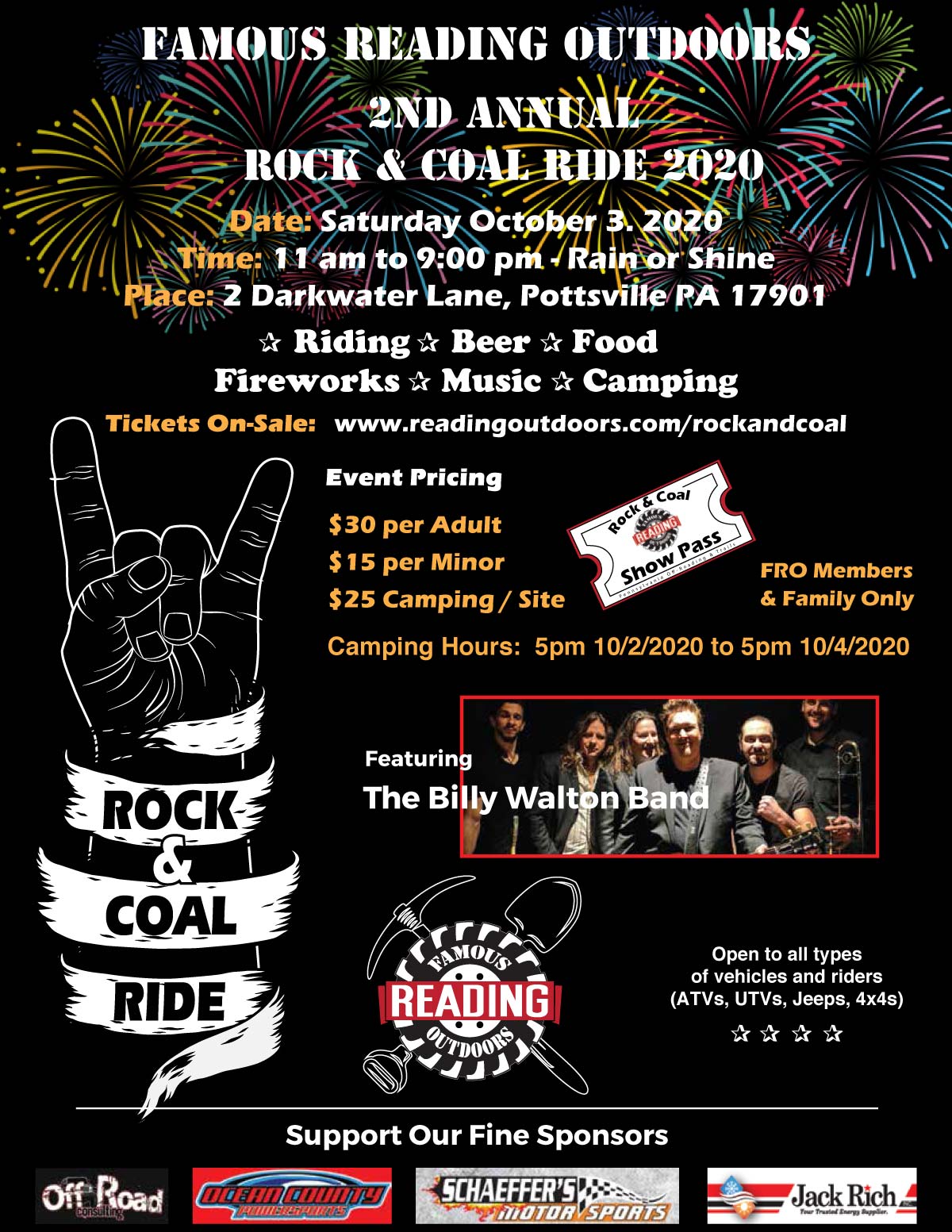 FRO Rock and Coal Ride | Saturday, October 3rd at 11:00 am
