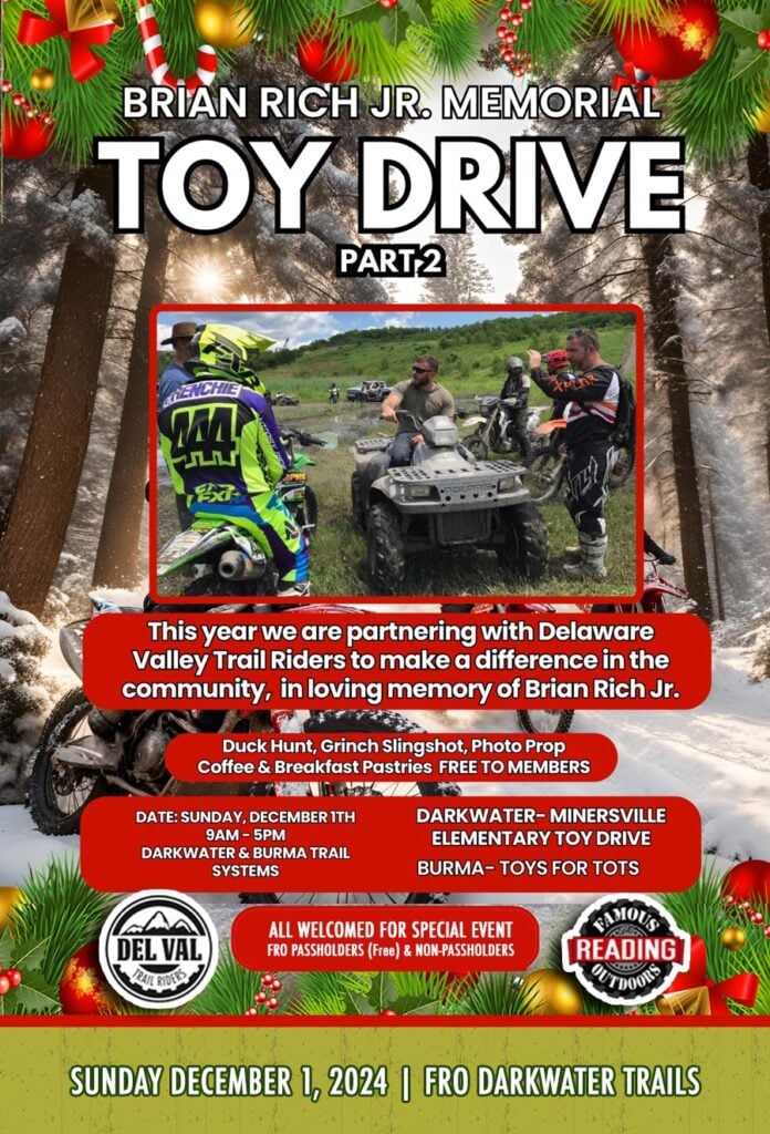 Brian Rich Jr Memorial Toy Drive Part 2 - December 1 | Darkwater Trails