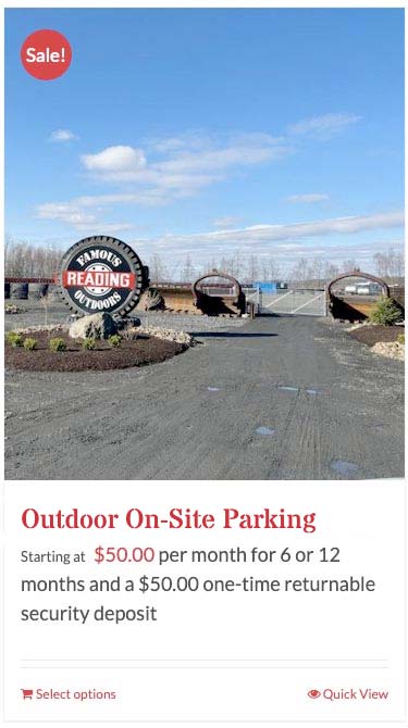 FRO Outdoor On-Site Parking Spots (Overnight)