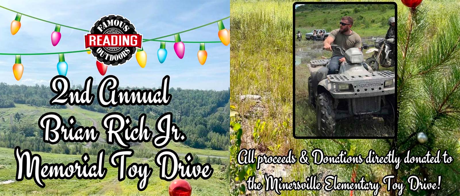 2nd Annual Brian Rich Jr. Memorial Toy Ride on Saturday or Sunday (November 18th & 19th) at the Darkwater Trail System ONLY