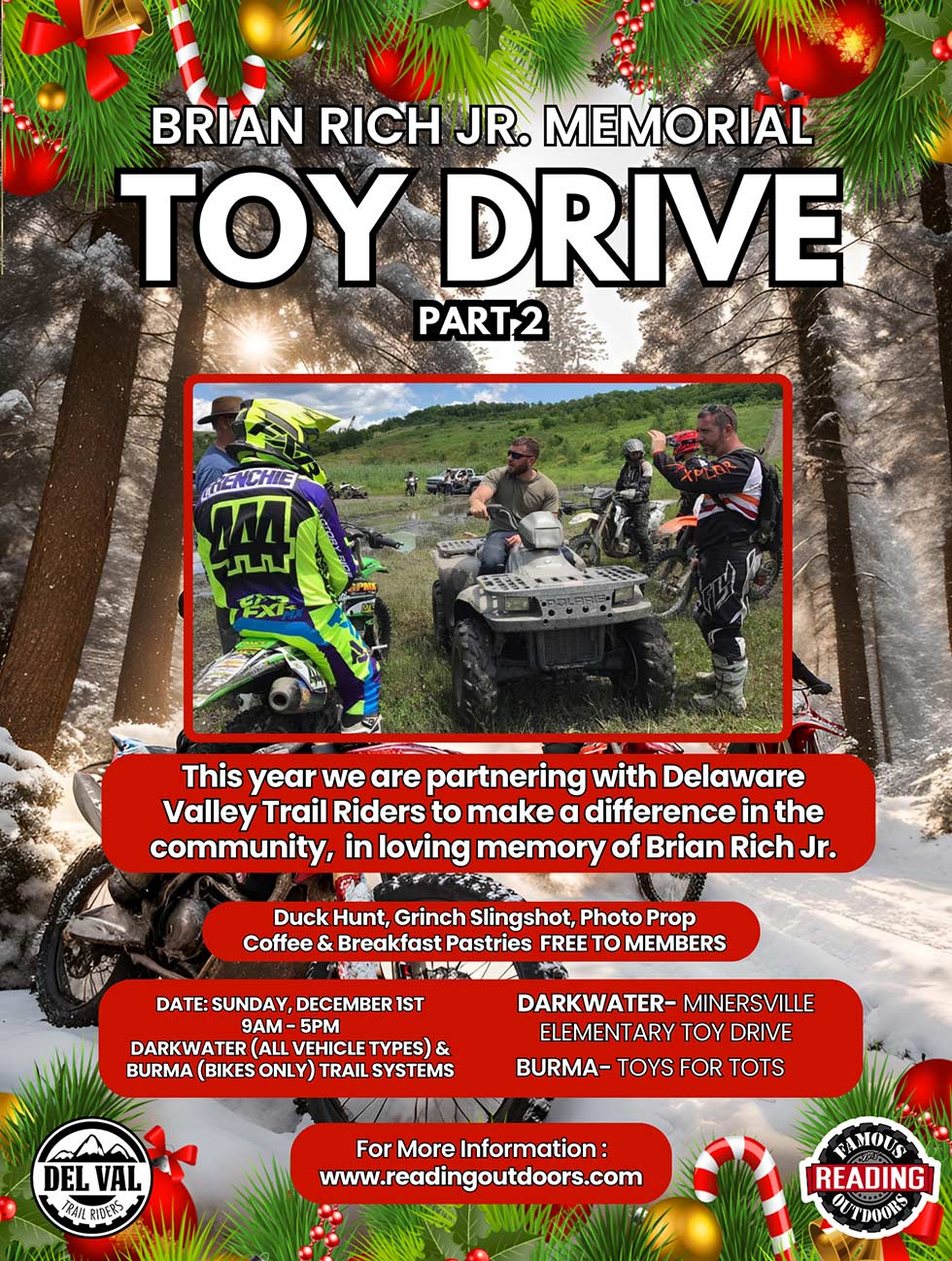 Brian Rich Jr Memorial Toy Drive Part 2 - December 1 | Darkwater Trails