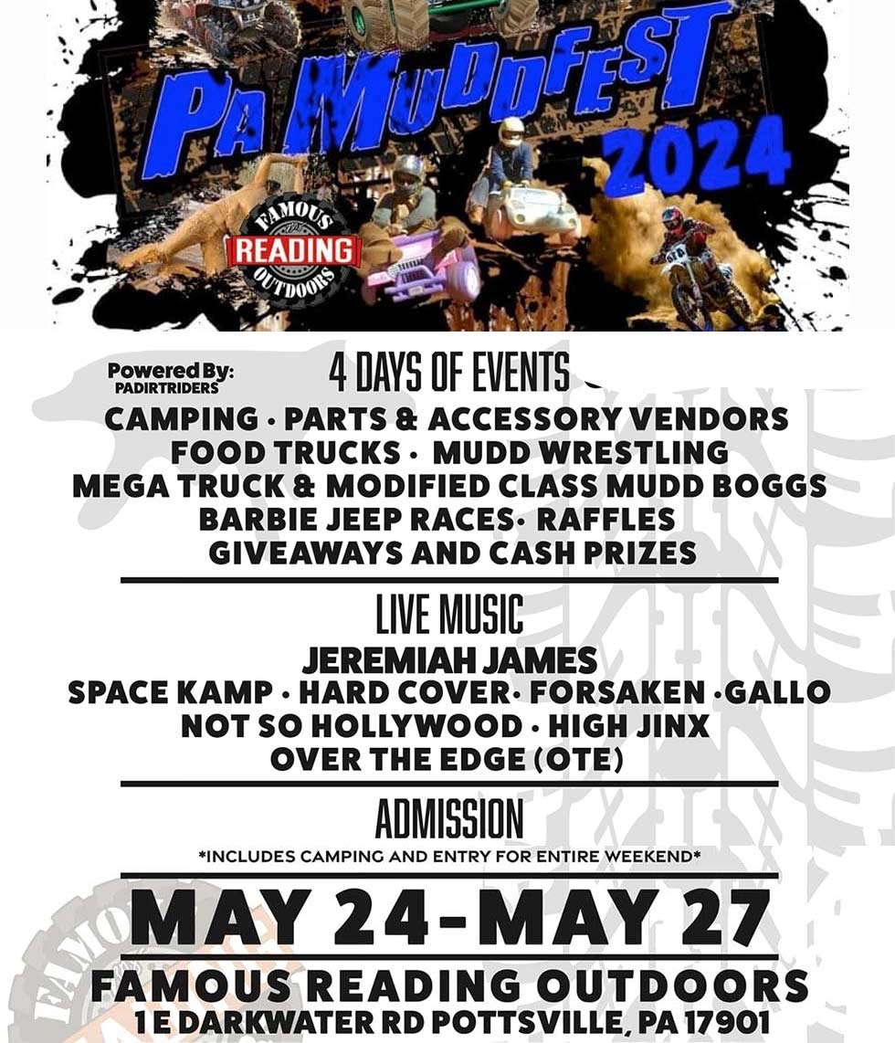 FRO Events - PA MUDD FEST - May 24-27, 2024