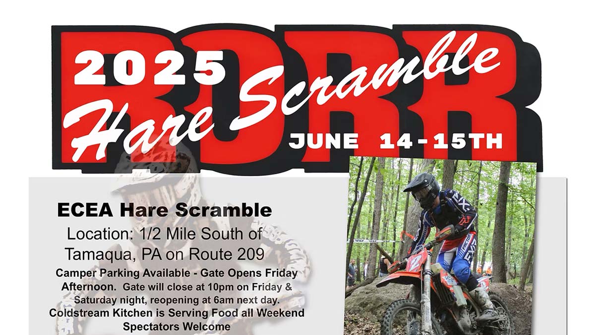 2025 RORR Hare Scramble | June 14-15, 2025 | 1/2 mile south of Tamaqua, PA on Route 209