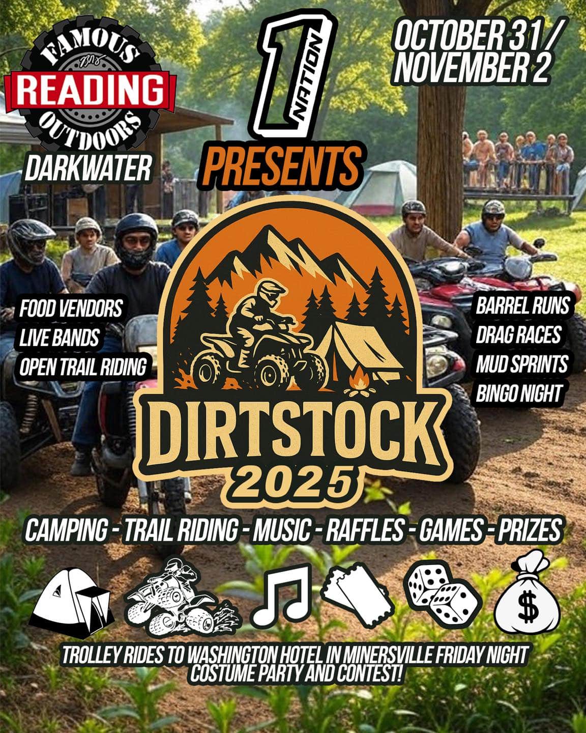 DIRTSTOCK 2025 at Famous Reading Outdoors | Oct 31, 2025 to Nov 2, 2025