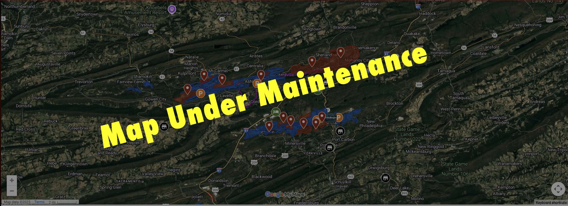 Map Under Maintenance. This interactive map is temporarily unavailable while we perform updates and maintenance. It will return shortly. We appreciate your understanding.