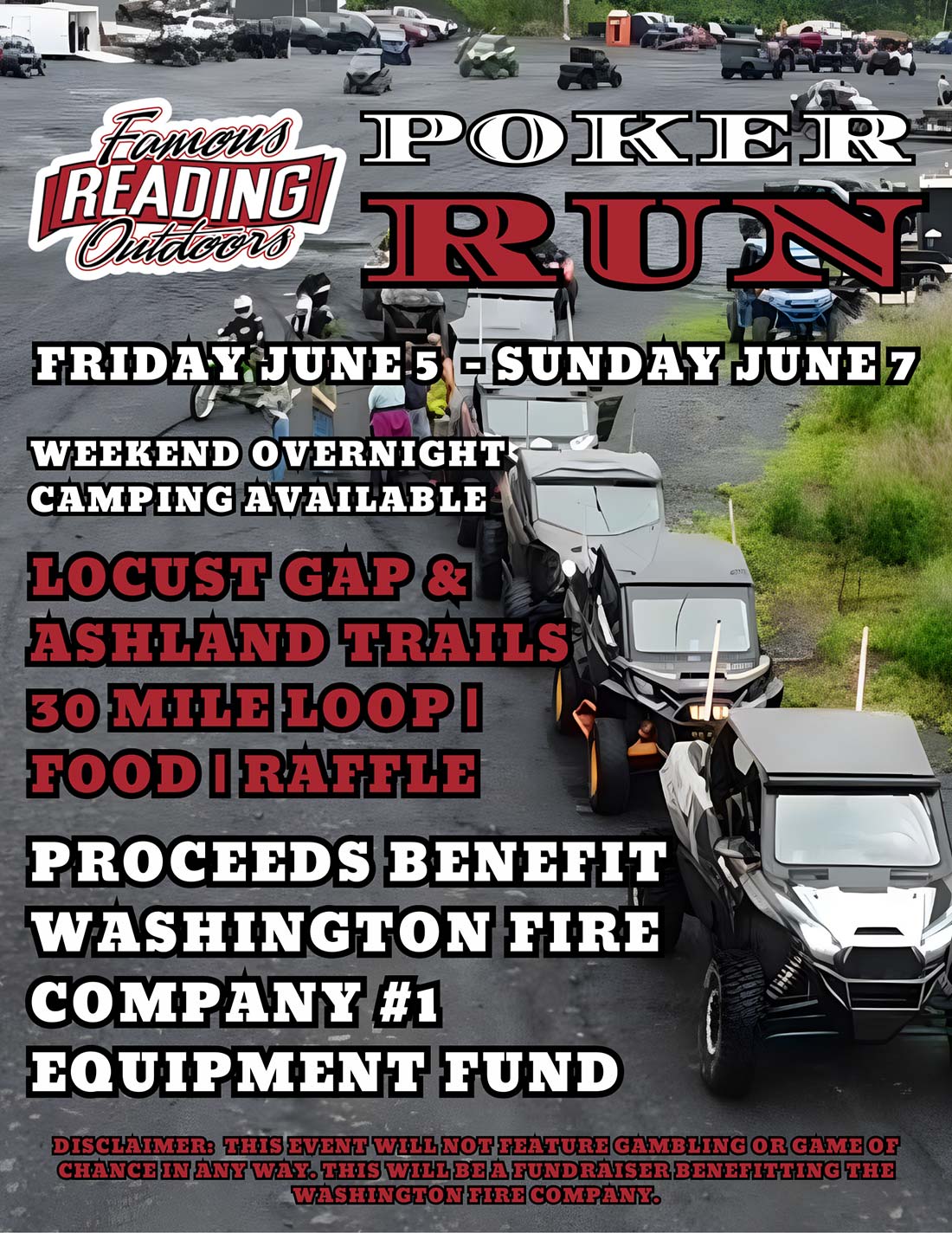 FRO Poker Run | June 5 to June 7 | Locust Gap & Ashland Trails | Weekend Overnight Camping Available