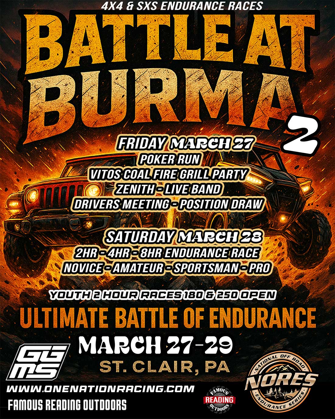 FRO Battle at Burma 2 | March 27-29, 2026 | St Clair PA | Ultimate Battle of Endurance