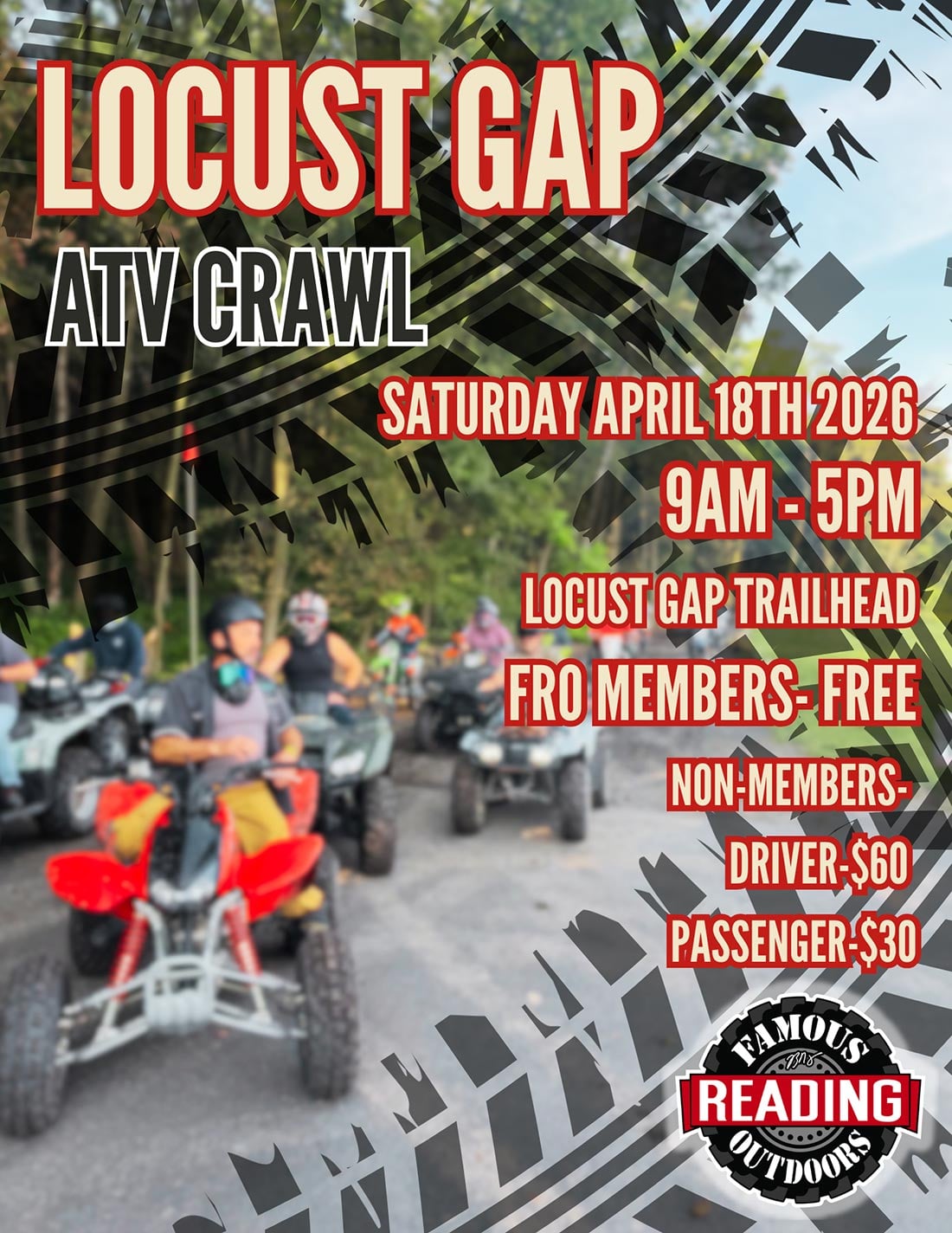 Locust Gap ATV Access Weekend | Saturday, April 18th, 2026 | FRO Members & Non-Members