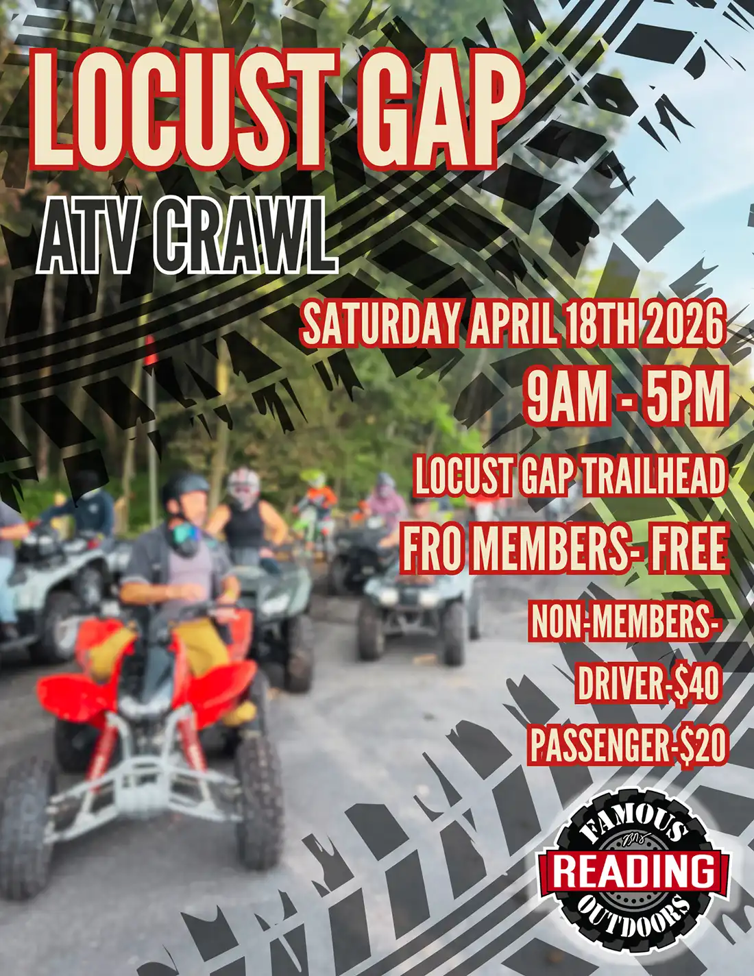 Locust Gap ATV Access Weekend | Saturday, April 18th, 2026 | FRO Members & Non-Members