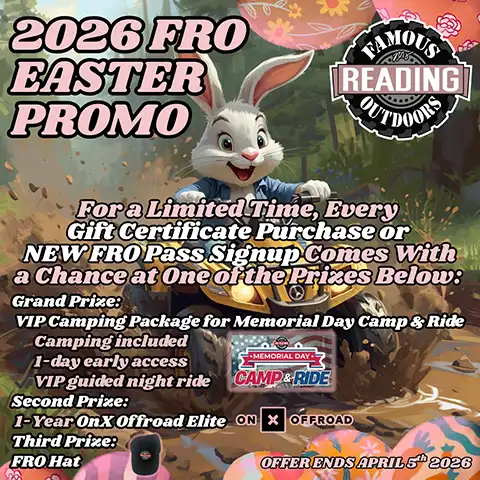 Purchase a GIFT CERTIFICATE or NEW FRO Membership and Receive 1 entry to our FRO Easter Giveaway Purchase a GIFT CERTIFICATE or NEW FRO Membership and Receive 1 entry to our FRO Easter Giveaway