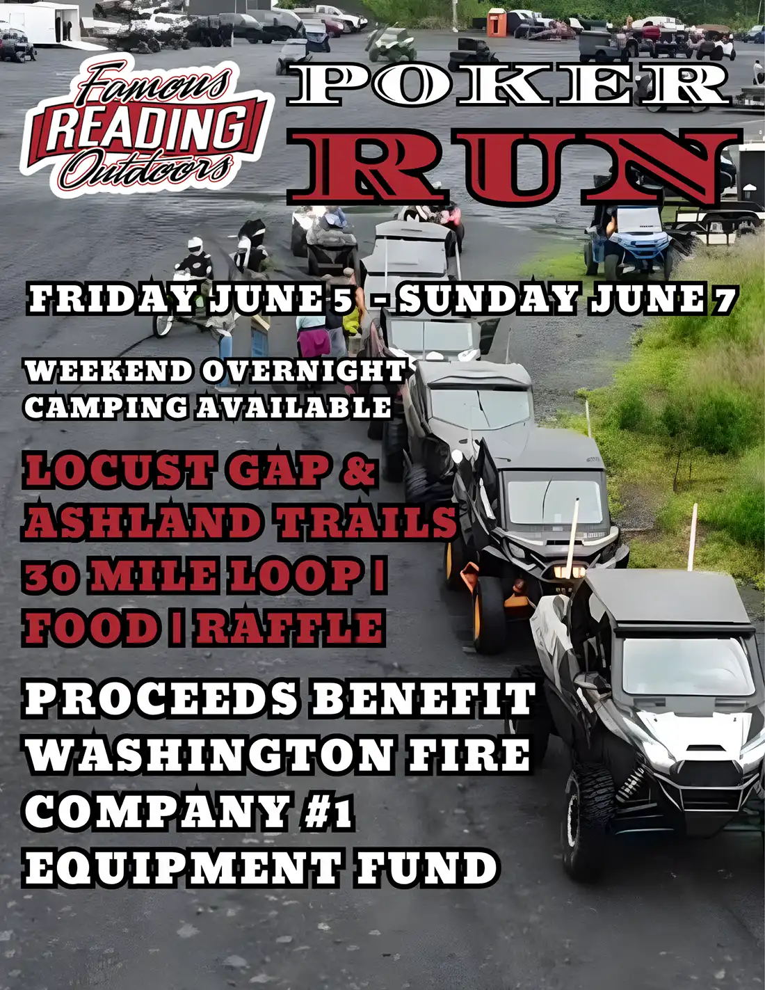 FRO Poker Run | June 5 to June 7 | Locust Gap & Ashland Trails | Weekend Overnight Camping Available